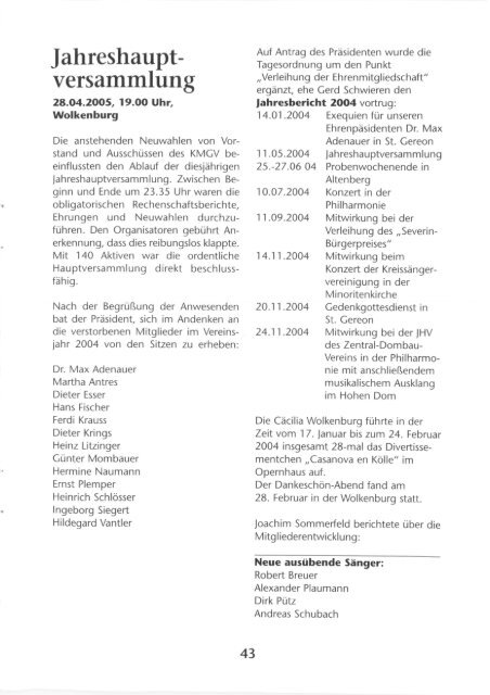 Der Burgbote 2005 (Jahrgang 85)