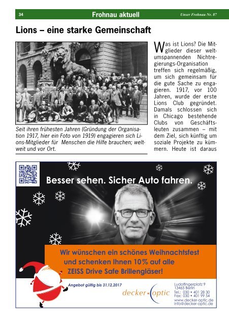 Unser Frohnau 87 (Dezember 2017)