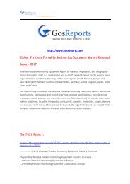 Global Wireless Portable Monitoring Equipment Market Research Report 2017