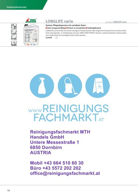 TANA Produktkatalog powered by Reinigungsfachmarkt