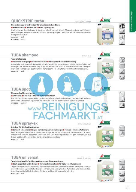 TANA Produktkatalog powered by Reinigungsfachmarkt