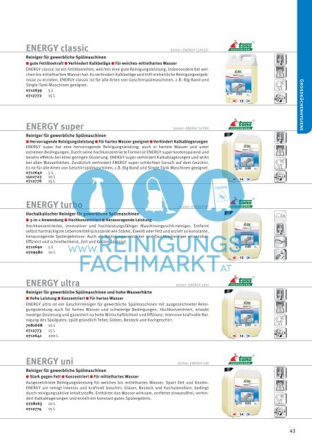 TANA Produktkatalog powered by Reinigungsfachmarkt