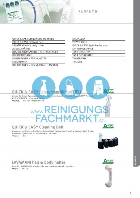 TANA Produktkatalog powered by Reinigungsfachmarkt