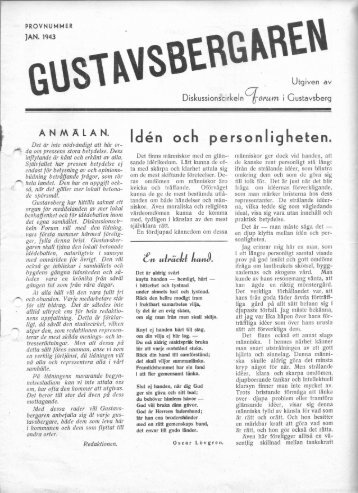 Tidningen Gustavsbergaren nr 1 1943