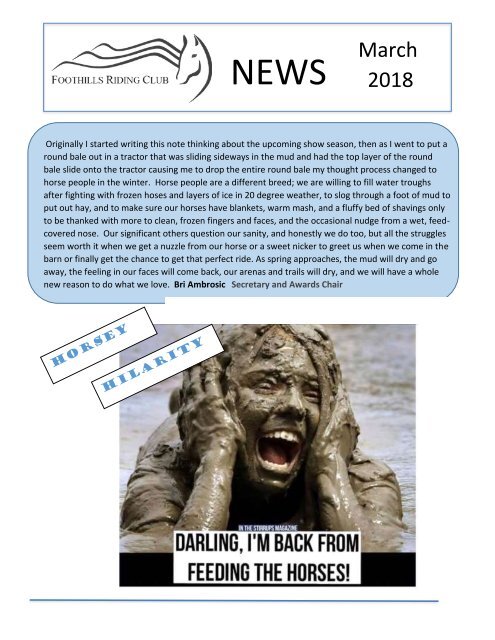 March 2018 FRC Member Newsletter