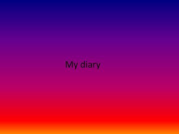 My diary