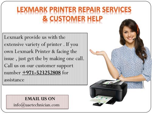 Get the support for Reinstall Lexmark Printer Call@+971-523252808