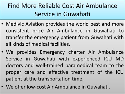 Get Quickest and Fastest Air Ambulance Service in Guwahati (1)