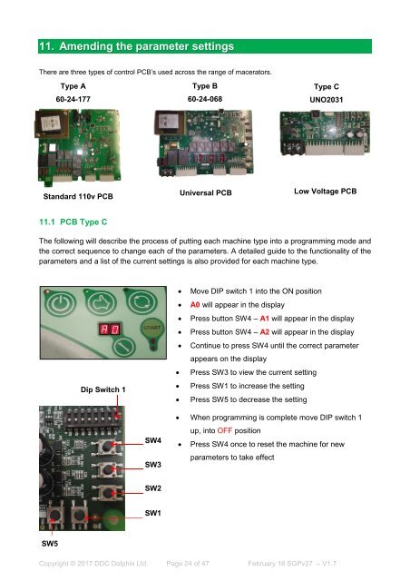 V27 Software Guide Pulpmatic Ultima  Eco Uno Incomatic V1.7