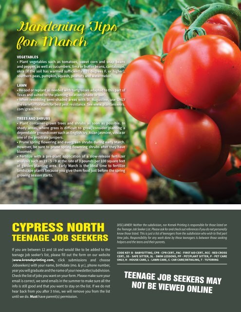 Cypress North March 2018