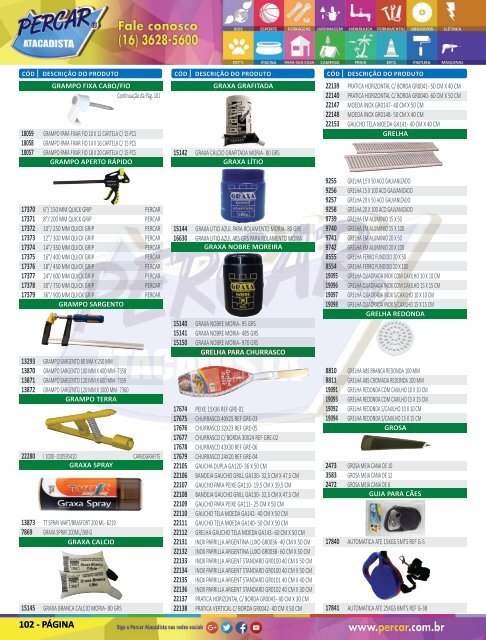 Catálogo de Produtos 2018 - Grupo Percar Atacadista