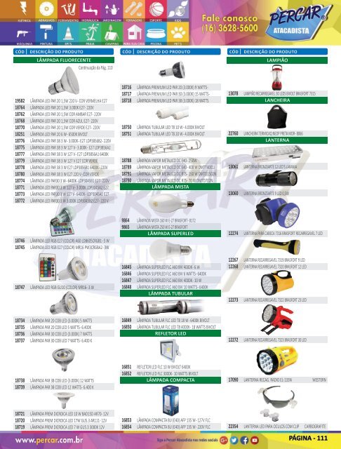 Catálogo de Produtos 2018 - Grupo Percar Atacadista
