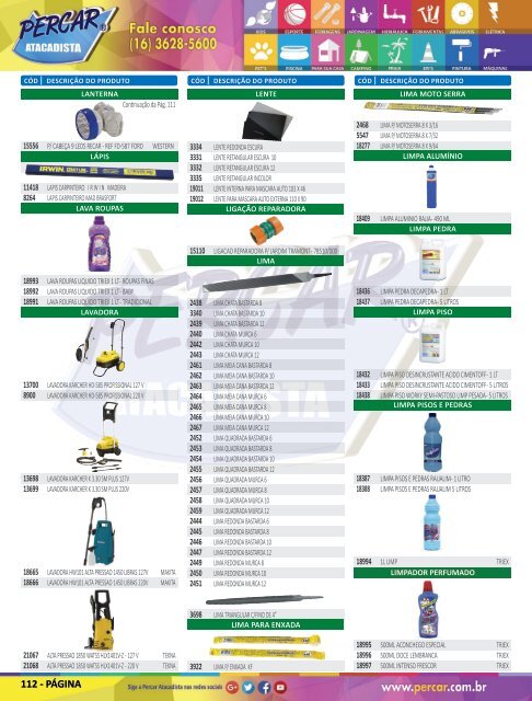 Catálogo de Produtos 2018 - Grupo Percar Atacadista