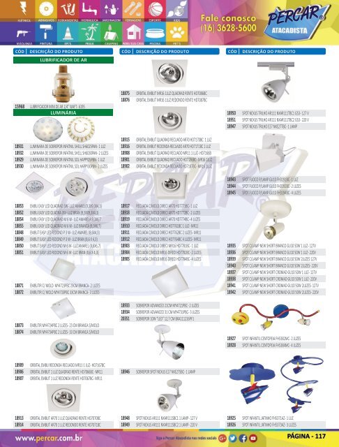 Catálogo de Produtos 2018 - Grupo Percar Atacadista