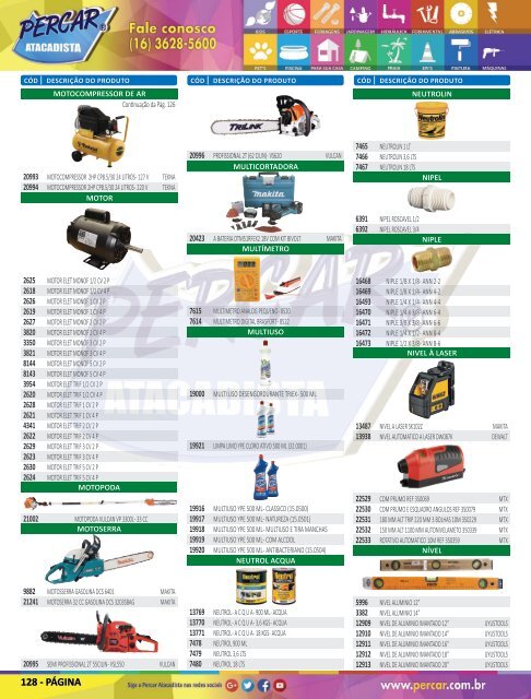 Catálogo de Produtos 2018 - Grupo Percar Atacadista