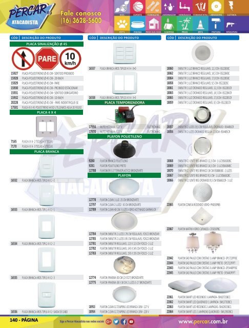 Catálogo de Produtos 2018 - Grupo Percar Atacadista