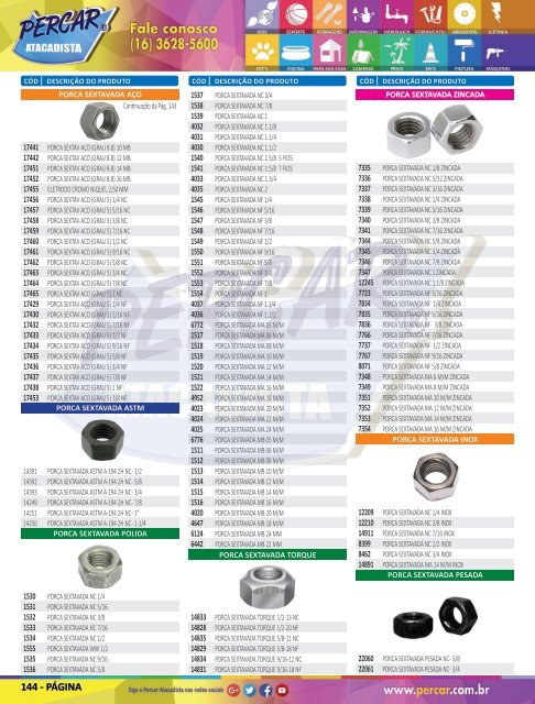 Catálogo de Produtos 2018 - Grupo Percar Atacadista