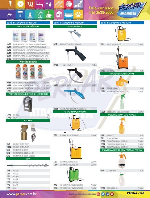 Catálogo de Produtos 2018 - Grupo Percar Atacadista