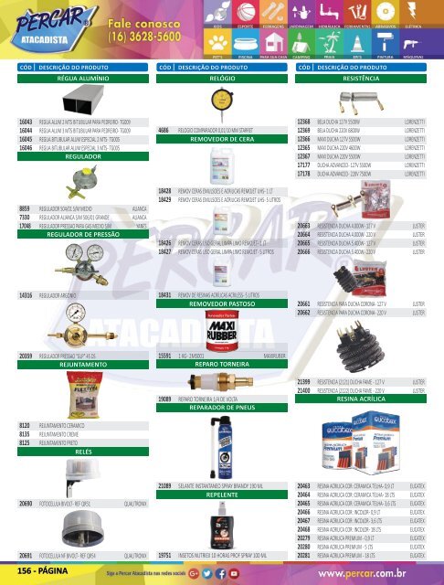 Catálogo de Produtos 2018 - Grupo Percar Atacadista