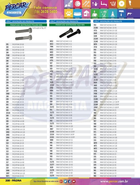 Catálogo de Produtos 2018 - Grupo Percar Atacadista