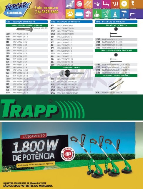 Catálogo de Produtos 2018 - Grupo Percar Atacadista