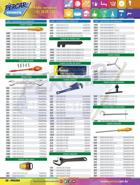 Catálogo de Produtos 2018 - Grupo Percar Atacadista