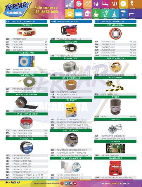 Catálogo de Produtos 2018 - Grupo Percar Atacadista