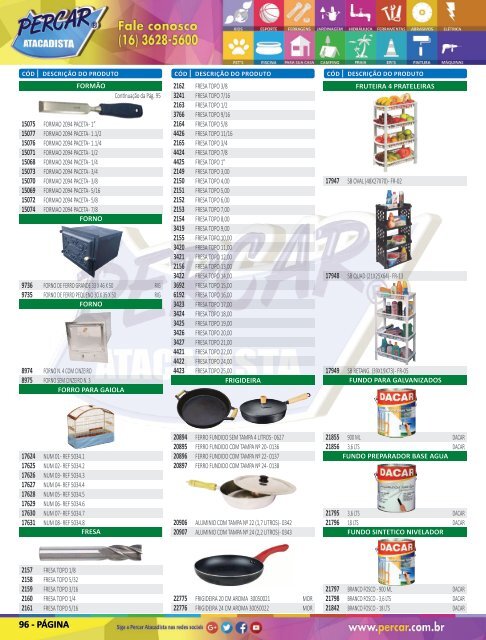 Catálogo de Produtos 2018 - Grupo Percar Atacadista