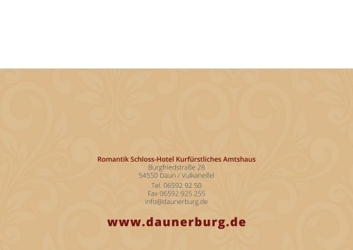 Arrangements zum Wohlfühlen – Schlosshotel Kurfürstliches Amtshaus