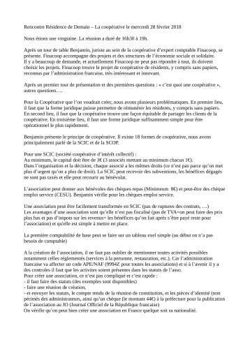 CR Réunion coopérative 28 février