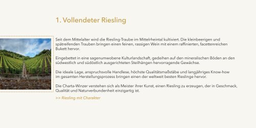 Broschüre "Aus Liebe zum Riesling" der Mittelrhein Riesling Charta