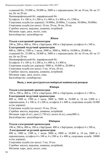 Національні рекорди України 1991-2017