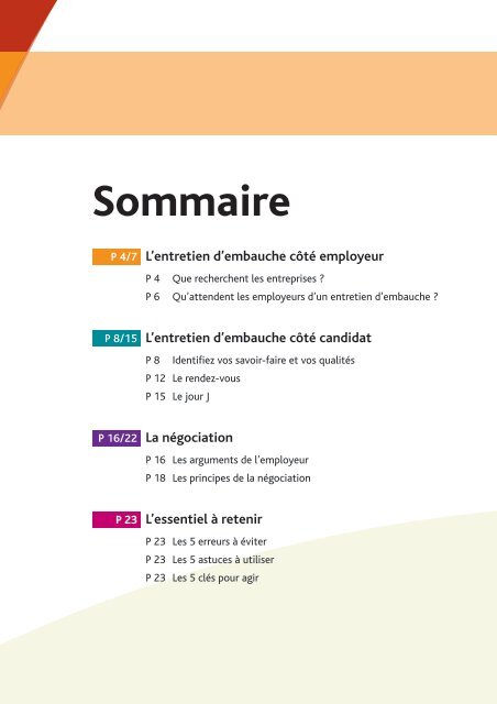 Guide pratique Réussir l&#039;entretien d&#039;embauche ... - Carrefour Emploi