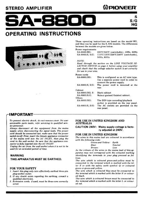 pioneer sa-8800