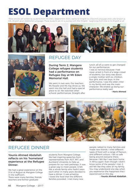 Mangere College Magazine 2017 