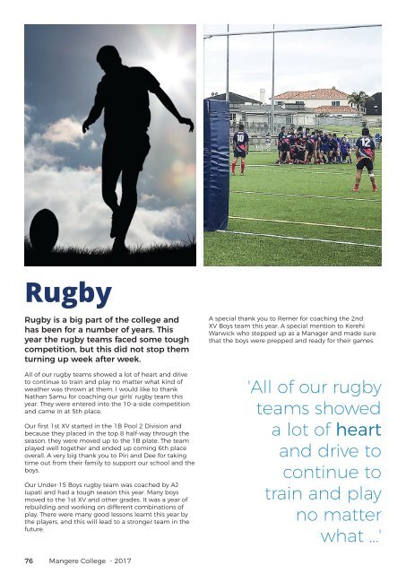 Mangere College Magazine 2017 