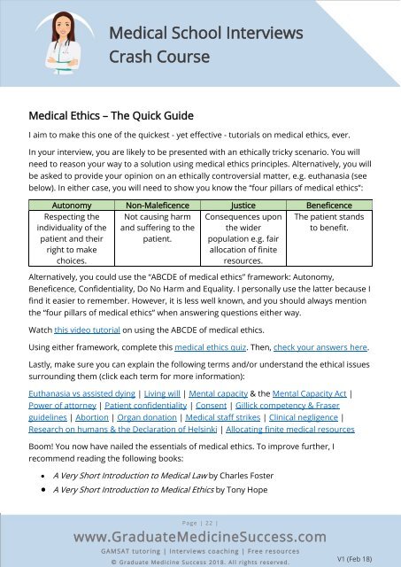 InterviewsCrashCourse_Graduate Medicine Success