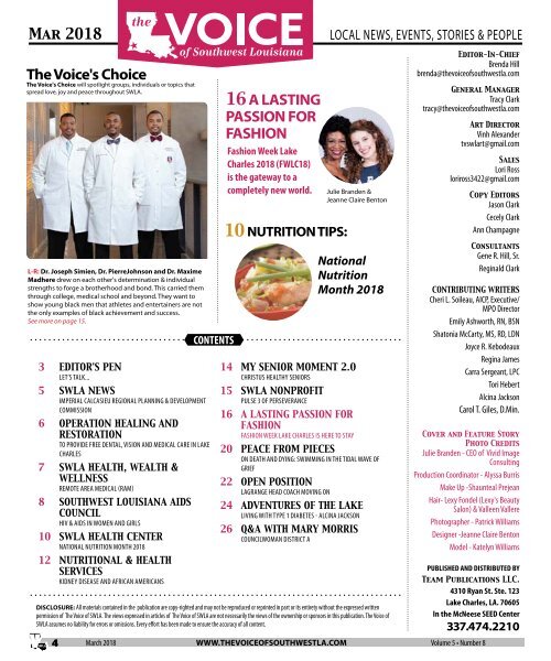 The Voice of Southwest Louisiana March 2018 Issue