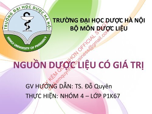 NGUỒN DƯỢC LIỆU CÓ GIÁ TRỊ CHỦ ĐỀ CHẤT MÀU ANTHOCYANIN