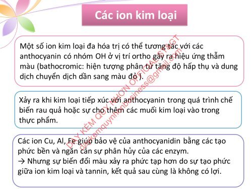 NGUỒN DƯỢC LIỆU CÓ GIÁ TRỊ CHỦ ĐỀ CHẤT MÀU ANTHOCYANIN