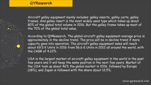 QYResearch: Global Aircraft Galley Equipment Market Research Report 2017 Overview