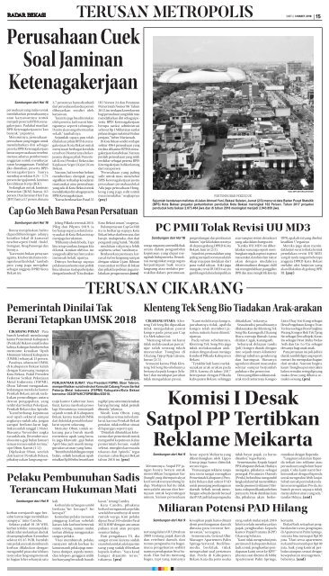 RADAR BEKASI EDISI 3 MARET