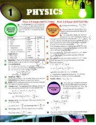 SOME USEFUL PHYSICS FORMULAE FOR FINAL REVISION