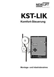 4 Inbetriebnahme der KST Steuerung - New Lift