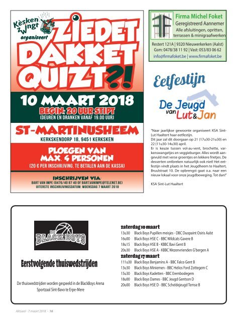 Editie Aalst 7 maart 2018