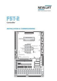 Controller InstallatIon & commIssIonIng - New Lift