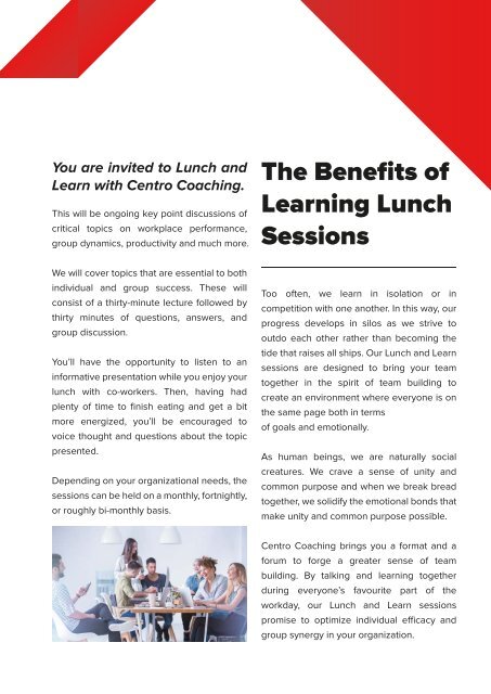 Lunch and Learn - 1-3 small