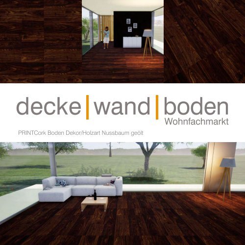 dwb Produktinformation PrintCork Boden Nussbaum geoelt