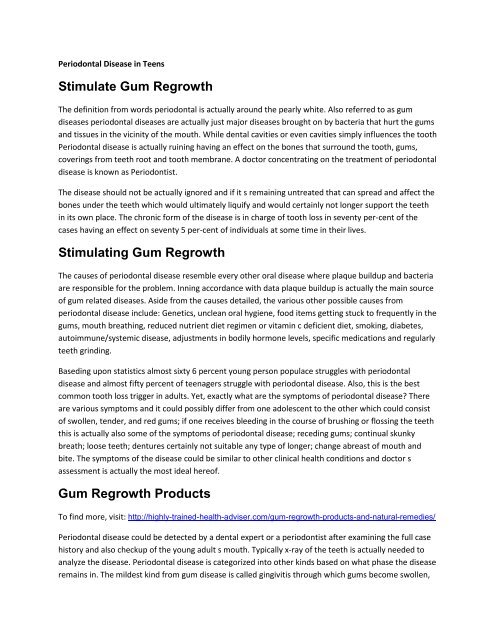 Stimulate Gum Regrowth