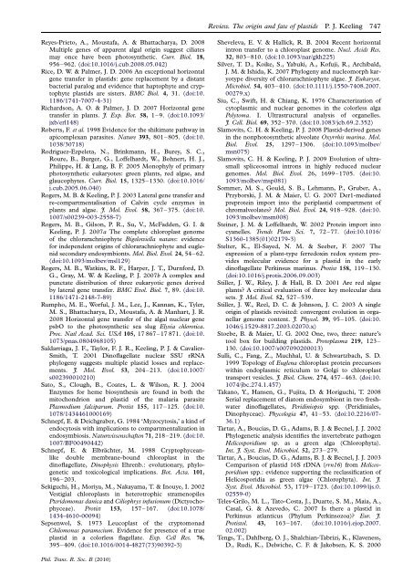 The endosymbiotic origin diversification and fate of plastids